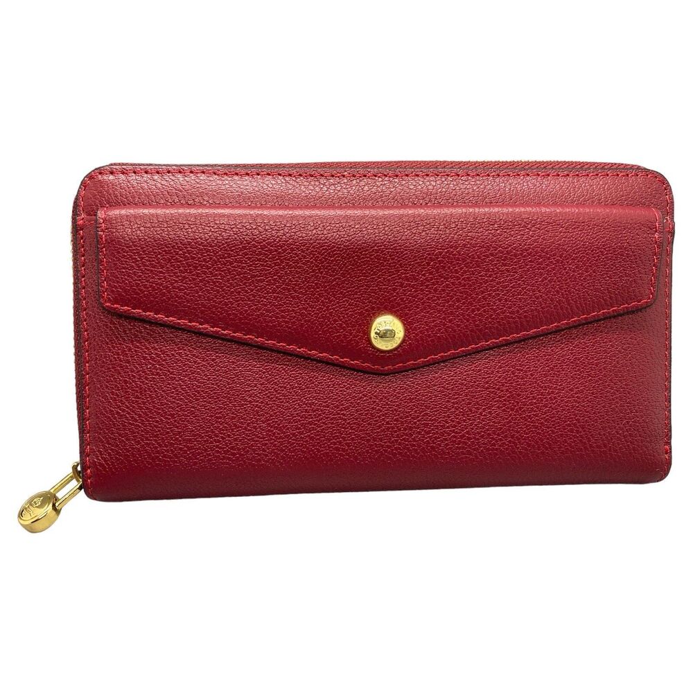 Tocco Toscano Double Zipper Burgandy Wallet Italy Excellent Condition Italy